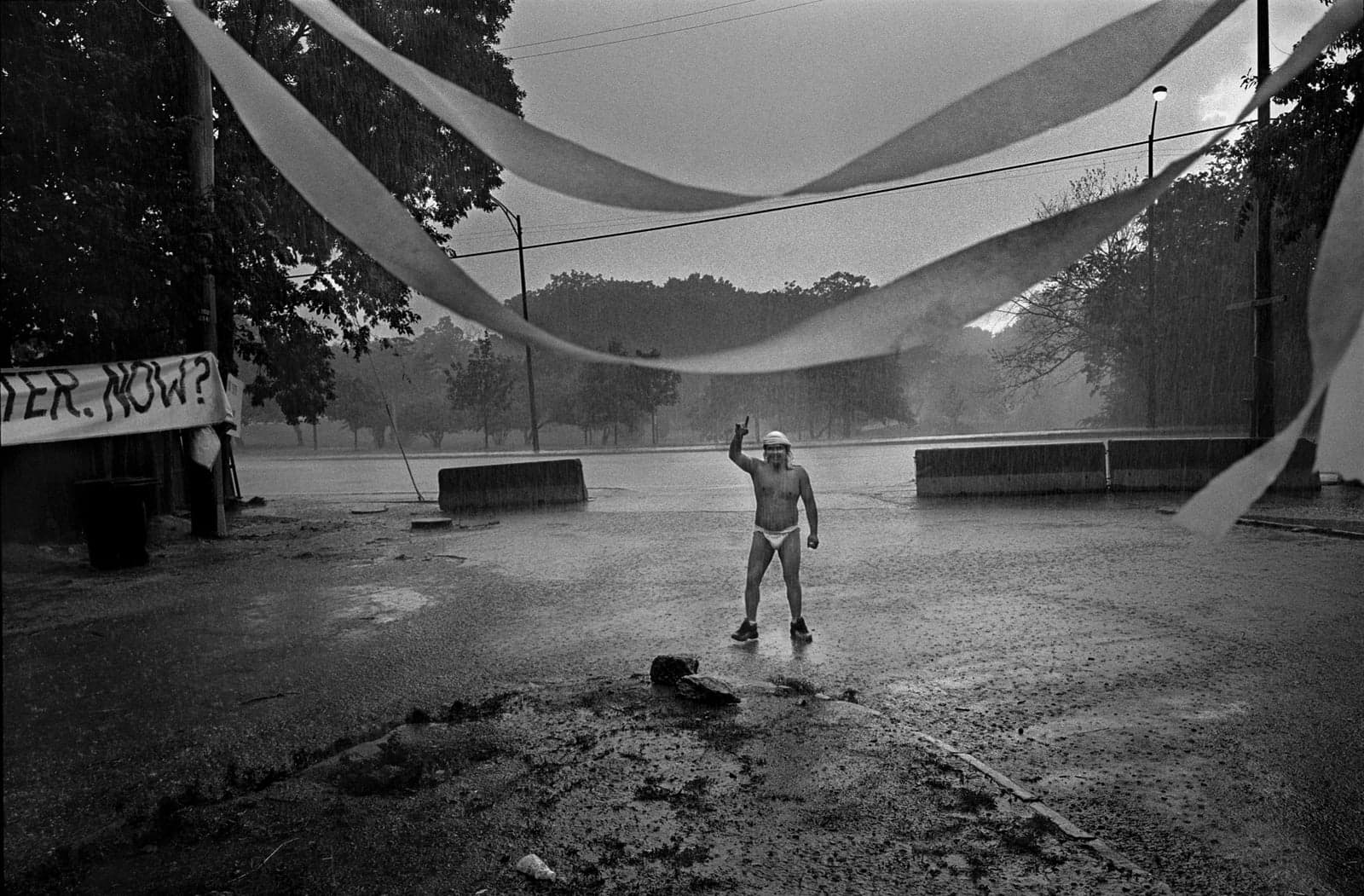 Tomas, Day laborer, Day Labor Worker Center Protest Site. Albany Park, Chicago, United States, 2003.