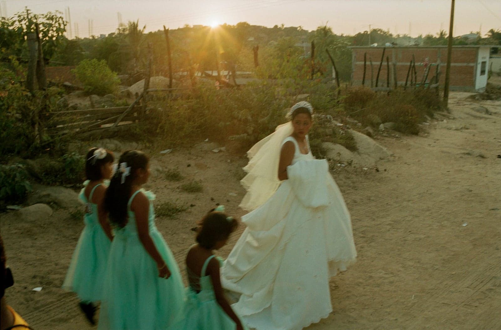 Conchi Nino walking to her wedding, Copala, Guerrero, Mexico, 2001